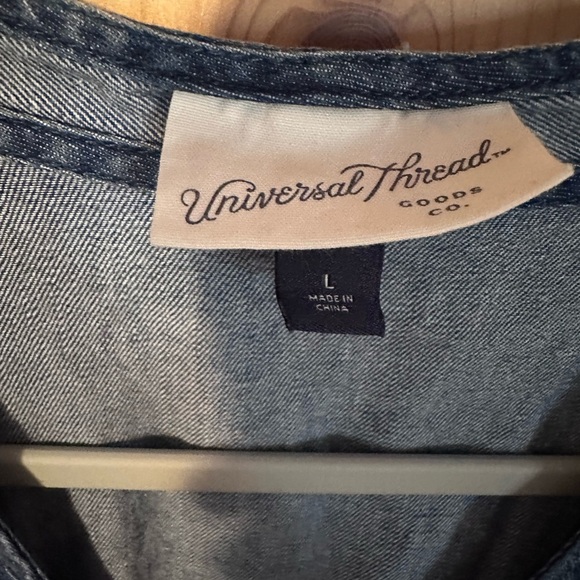 Universal Thread Blue Halter Sundress Denim Size Large - Picture 2 of 7